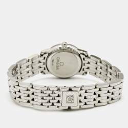 Omega Black Stainless Steel De Ville 4570.50.00 Quartz Women's Wristwatch 22 mm