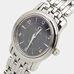 Omega Black Stainless Steel De Ville 4570.50.00 Quartz Women's Wristwatch 22 mm