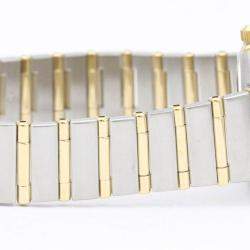 Pre Owned Omega White 18K Yellow Gold And Stainless Steel Constellation 1262.70 Quartz Women's Wristwatch 22 mm