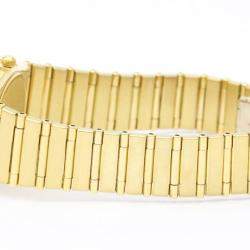 Pre Owned Omega Blue Diamonds 18K Yellow Gold Constellation 895.1081 Quartz Women's Wristwatch 22 mm