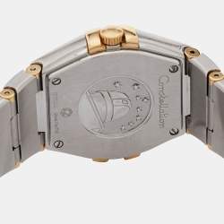 Omega Mother Of Pearl 18K Yellow Gold Stainless Steel Diamond Constellation 123.20.27.60.55.004 Women's Wristwatch 27 mm