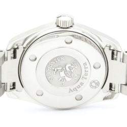 Pre Owned Omega Silver Stainless Steel Seamaster Aqua Terra 2577.30 Women's Wristwatch 29 mm