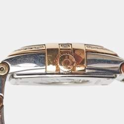 Omega Mother of Pearl Diamonds 18k Rose Gold Stainless Steel Constellation 123.25.27.60.55.005 Women's Wristwatch 27 mm