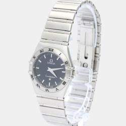 Omega Black Stainless Steel Constellation 1572.40 Women's Wristwatch 25 mm
