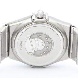 Omega MOP Diamonds Stainless Steel Constellation 1567.76 Quartz Women's Wristwatch 22 mm