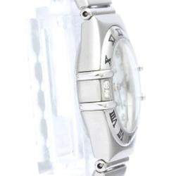 Omega MOP Diamonds Stainless Steel Constellation 1567.76 Quartz Women's Wristwatch 22 mm