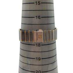 Pre Owned Omega White 18K Yellow Gold And Stainless Steel Constellation 1310.20 Quartz Women's Wristwatch 33 mm