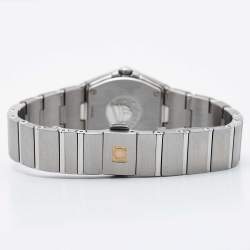 Omega Silver Stainless Steel Constellation 123.10.24.60.02.001 Women's Wristwatch 24 mm