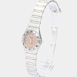 Omega Pink Stainless Steel Constellation 1562.62 Women's Wristwatch 22 mm
