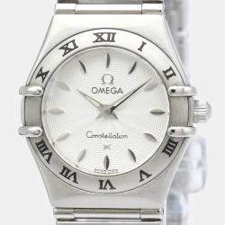 Omega Silver Stainless Steel Constellation 1562.31 Quartz Women's Wristwatch 22 mm