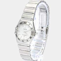 Omega Silver Stainless Steel Constellation 1562.31 Quartz Women's Wristwatch 22 mm