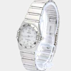 Omega MOP Diamonds Stainless Steel Constellation 1567.75 Women's Wristwatch 22 mm