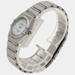 Omega MOP Diamonds Stainless Steel Constellation 1466.71 Women's Wristwatch 23 mm