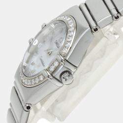 Omega MOP Diamonds Stainless Steel Constellation 1466.71 Women's Wristwatch 23 mm