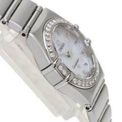 Omega MOP Diamonds Stainless Steel Constellation 1466.71 Women's Wristwatch 23 mm