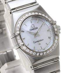 Omega MOP Diamonds Stainless Steel Constellation 1466.71 Women's Wristwatch 23 mm
