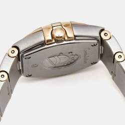 Pre Owned Omega Silver 18k Rose Gold Stainless Steel Constellation 123.20.24.60.02.001 Women's Wristwatch 24 mm