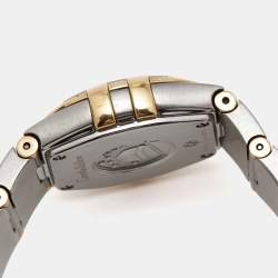 Pre Owned Omega Silver 18k Rose Gold Stainless Steel Constellation 123.20.24.60.02.001 Women's Wristwatch 24 mm