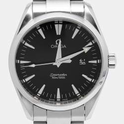 Pre Owned Omega Black Stainless Steel Speedmaster Aqua Terra 2517.50.00 Men's Wristwatch 39.20 mm