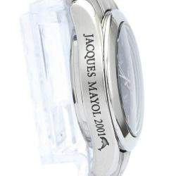 Omega Blue Stainless Steel Seamaster 120M Jacques Mayol LTD Edition 2587.80 Women's Wristwatch 26 mm