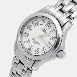 Omega Mother Of Pearl Stainless Steel Seamaster 2581.70.00 Women's Wristwatch 26 mm