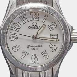 Omega Mother Of Pearl Stainless Steel Seamaster 2581.70.00 Women's Wristwatch 26 mm