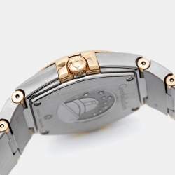 Omega Mother Of Pearl 18K Rose Gold Stainless Steel Constellation 123.25.27.60.55.002 Women's Wristwatch 27 mm