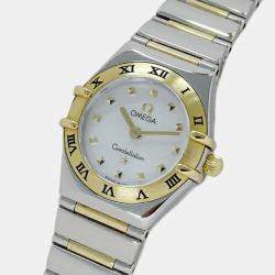 Omega MOP 18K Yellow Gold And Stainless Steel Constellation 1361.71 Women's Wristwatch 23 mm