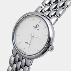 Pre Owned Omega Silver White Stainless Steel De Ville 795.1111 Women's Wristwatch 23 mm
