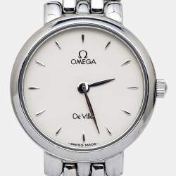 Pre Owned Omega Silver White Stainless Steel De Ville 795.1111 Women's Wristwatch 23 mm