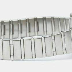 Pre Owned Omega White Shell Diamond Stainless Steel Constellation 1567.75 Quartz Women's Wristwatch 22 mm