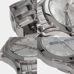 Omega Silver Stainless Steel Seamaster 2571.31 Quartz Women's Wristwatch 26 mm