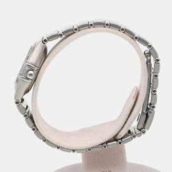 Pre Owned Omega Orange Stainless Steel Constellation Quartz Women's Wristwatch 23 mm