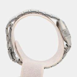 Pre Owned Omega Orange Stainless Steel Constellation Quartz Women's Wristwatch 23 mm