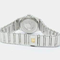 Omega Grey Stainless Steel Constellation 1561.51 Quartz Women's Wristwatch 22 mm