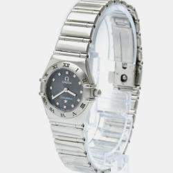 Omega Grey Stainless Steel Constellation 1561.51 Quartz Women's Wristwatch 22 mm
