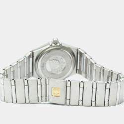 Omega Grey Stainless Steel Constellation1 562.40 Quartz Women's Wristwatch 22 mm