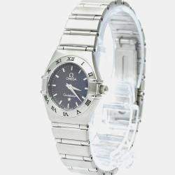 Omega Grey Stainless Steel Constellation1 562.40 Quartz Women's Wristwatch 22 mm