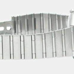 Pre Owned Omega Silver Stainless Steel Constellation 1592.30 Automatic Women's Wristwatch 28 mm