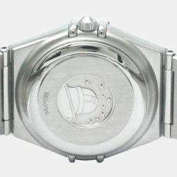 Pre Owned Omega Silver Stainless Steel Constellation 1592.30 Automatic Women's Wristwatch 28 mm