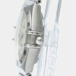 Pre Owned Omega Silver Stainless Steel Constellation 1592.30 Automatic Women's Wristwatch 28 mm