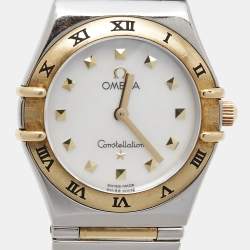Omega Mother Of Pearl 18K Yellow Gold Stainless Steel My Choice Constellation 1371.71.00 Women's Wristwatch 25.50 mm