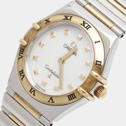 Omega Mother Of Pearl 18K Yellow Gold Stainless Steel My Choice Constellation 1371.71.00 Women's Wristwatch 25.50 mm