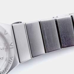 Omega Mother Of Pearl Stainless Steel Diamond Constellation 123.10.27.60.55.001 Women's Wristwatch 27 mm