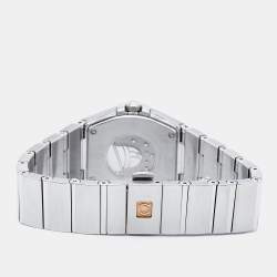Omega Mother Of Pearl Stainless Steel Diamond Constellation 123.10.27.60.55.001 Women's Wristwatch 27 mm