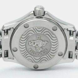Omega Blue Stainless Steel Seamaster 2581.81 Quartz Women's Wristwatch 26 mm