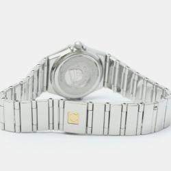 Pre Owned Omega Black Stainless Steel Constellation 1465.51 Quartz Women's Wristwatch 22 mm