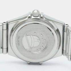 Pre Owned Omega Black Stainless Steel Constellation 1465.51 Quartz Women's Wristwatch 22 mm