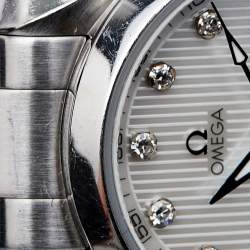 Pre Owned Omega Mother of Pearl Diamond Stainless Steel Seamaster Aqua Terra 231.10.30.60.55.001 Women's Wristwatch 30 mm