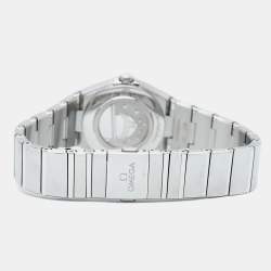 Omega Silver Diamond Stainless Steel Constellation 131.10.28.60.52.001 Women's Wristwatch 28 mm